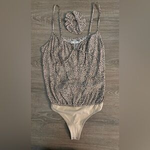 Abercrombie Fitch Leopard Cami NWT Top Medium Bodysuit